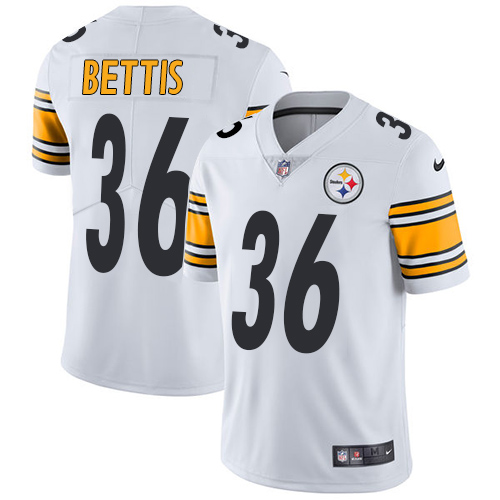 Nike Steelers #36 Jerome Bettis White Men's Stitched NFL Vapor Untouchable Limited Jersey - Click Image to Close